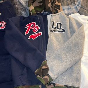 Polo two piece set w/white short sleeve shirt